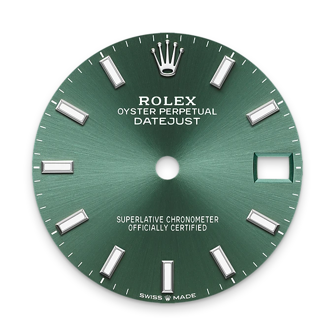 Mint green dial